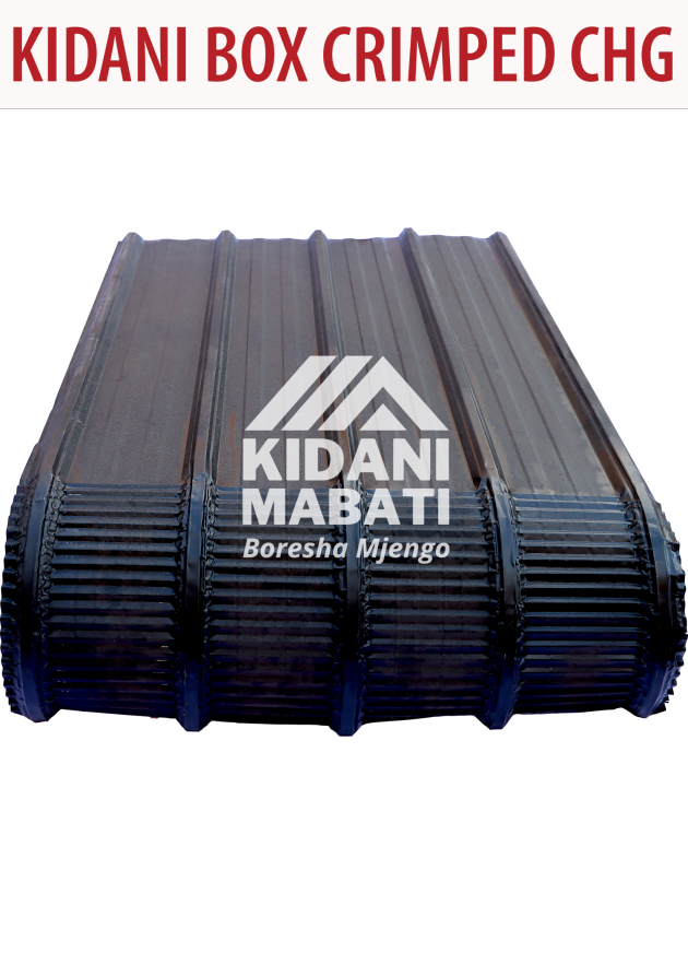 Kidani Mabati Box Profile Charcoal Grey Matte Finished Crimped
