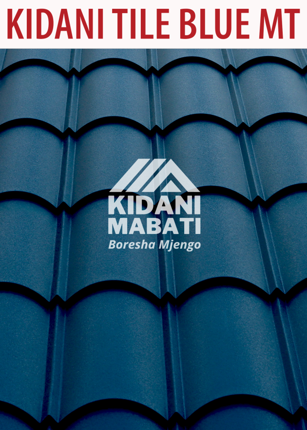 Kidani Tile Mabati Blue Matte Finish