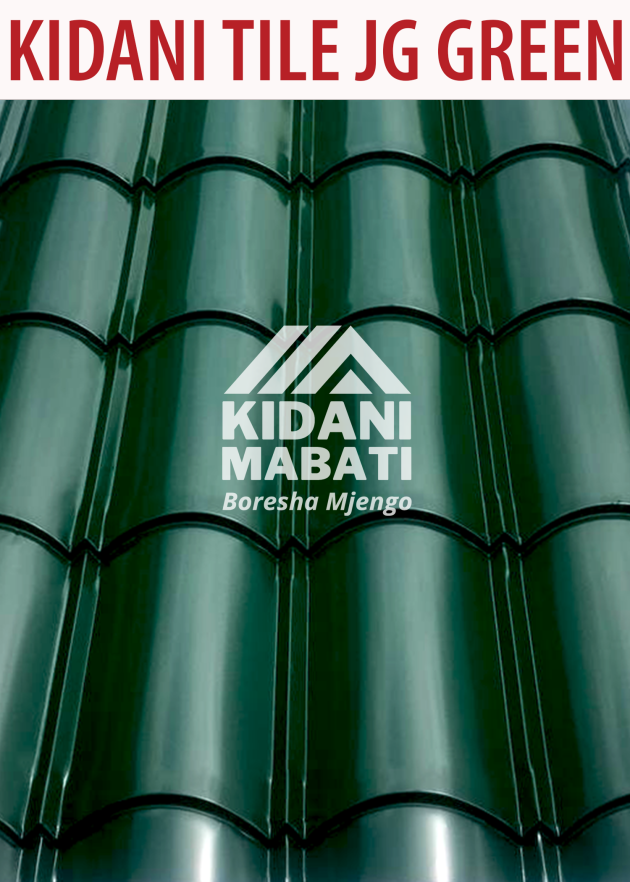 Kidani Tile Mabati Jungle Green Glossy Finish