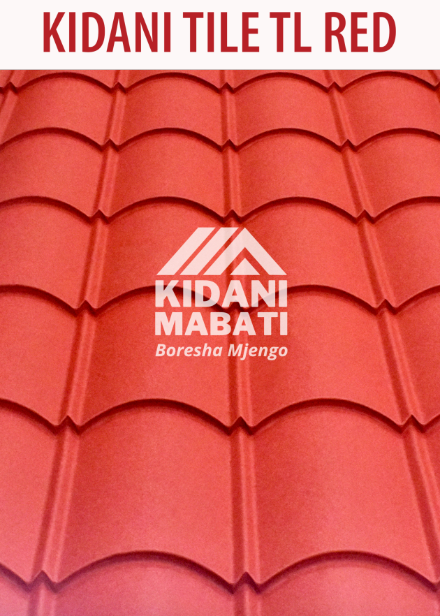 Kidani Tile Mabati Tile Red Matte Finish